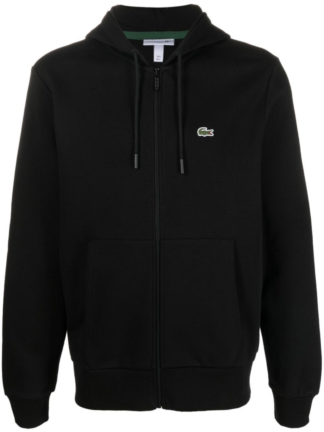 

Lacoste худи на молнии с аппликацией логотипа, черный