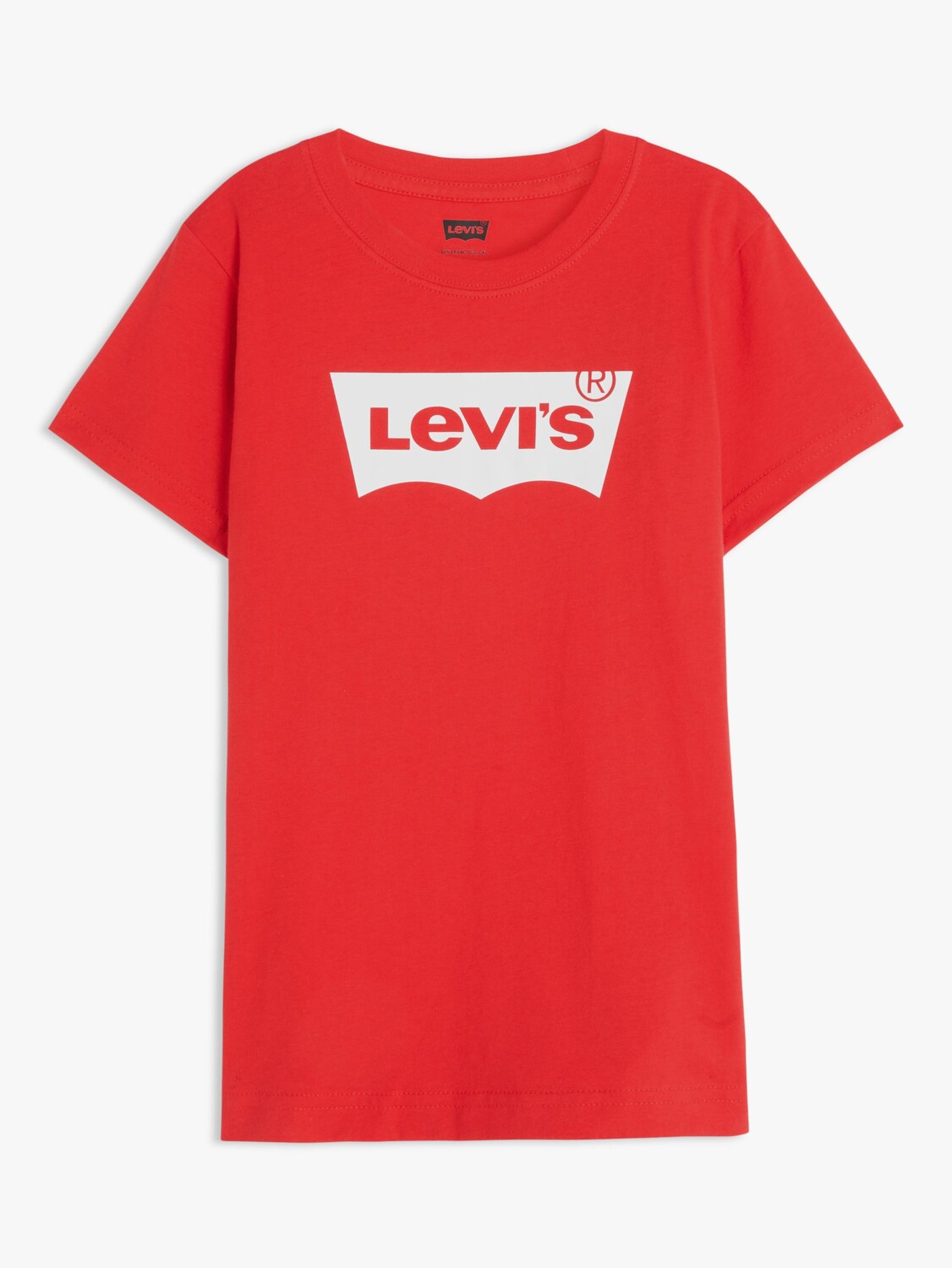 

Детская футболка с логотипом крыло летучей мыши Levi's, красный