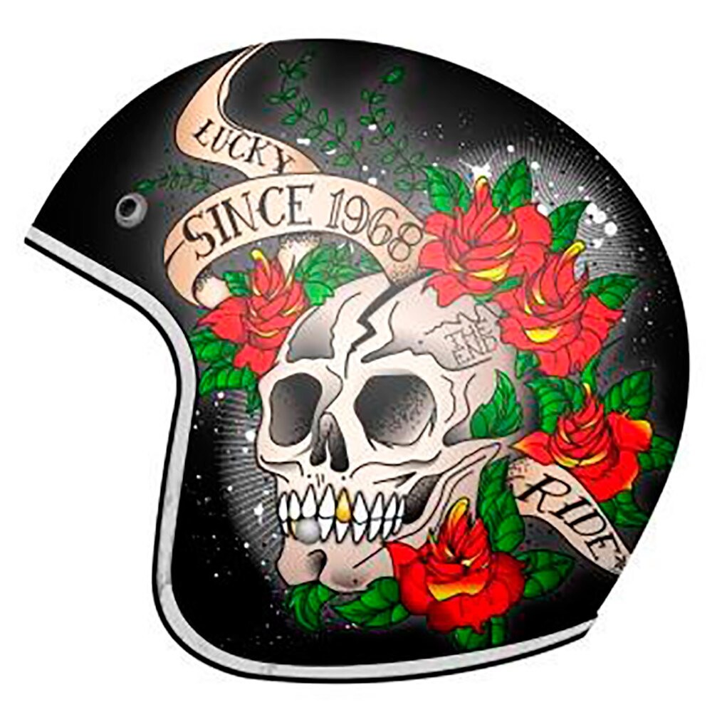 

Открытый шлем MT Helmets Le Mans 2 SV Skull&Roses, разноцветный