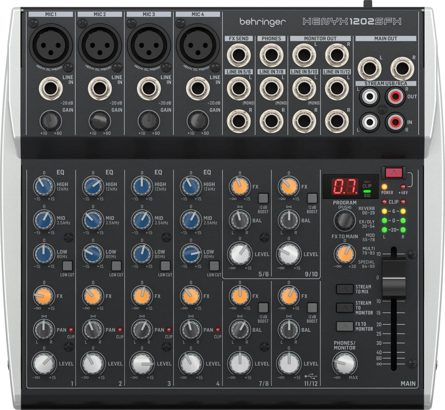 

Новый 12-канальный аналоговый потоковый микшер Behringer Xenyx 1202SFX