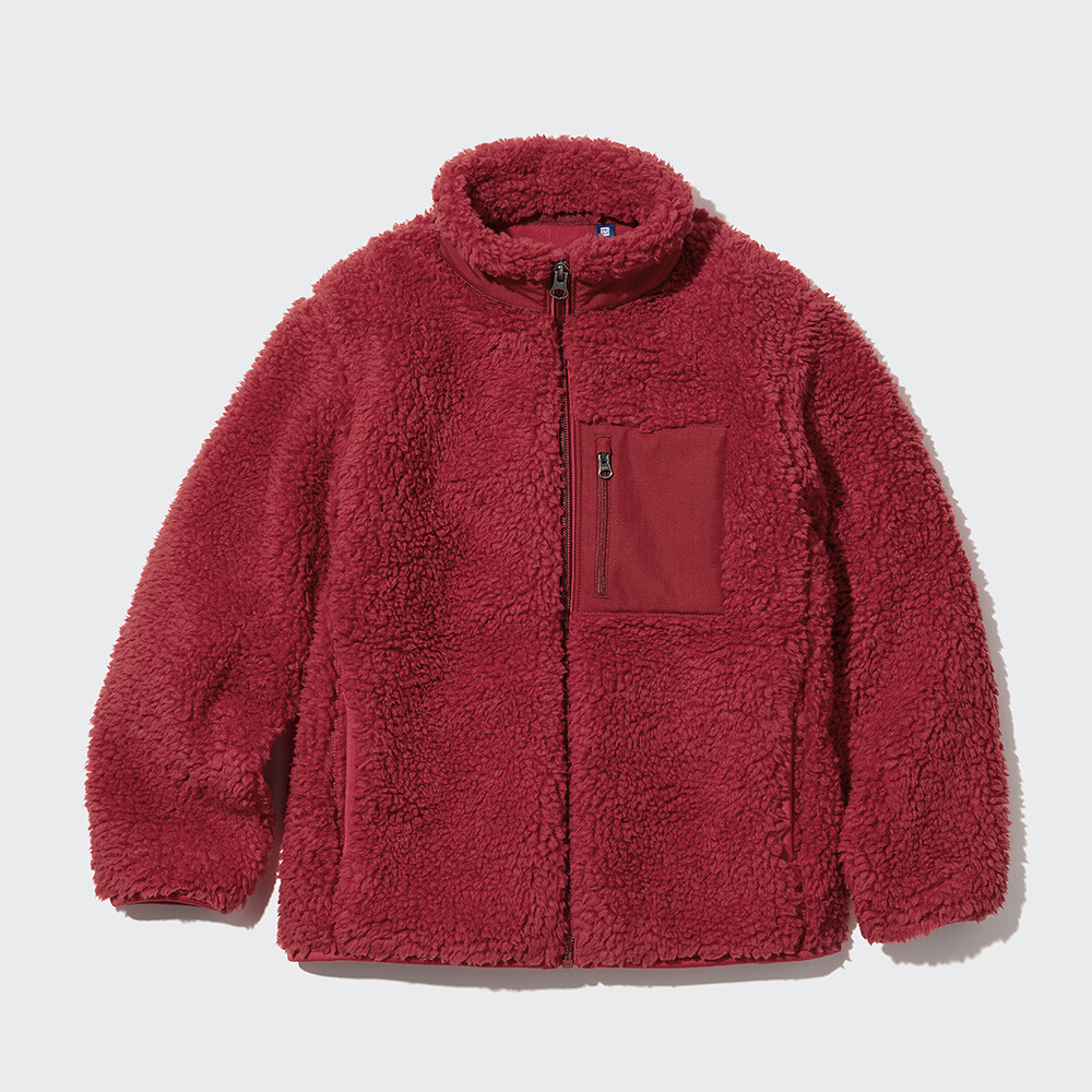 

Куртка Uniqlo ветрозащитная флисовая на молнии, красный