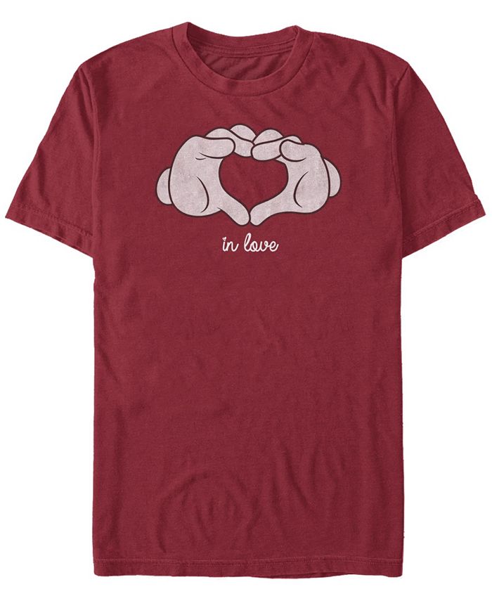 Мужская футболка с коротким рукавом Mickey Classic Glove Heart Fifth Sun, красный мужская футболка с длинными рукавами mickey classic vampire mickey fifth sun