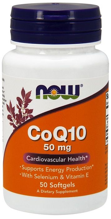 Now Foods CoQ10 with Selenium & Vitamin E 50 mg коэнзим Q10 в капсулах, 50 шт. now foods натуральный витамин e в жидкой форме 120 мл 4 жидк унции