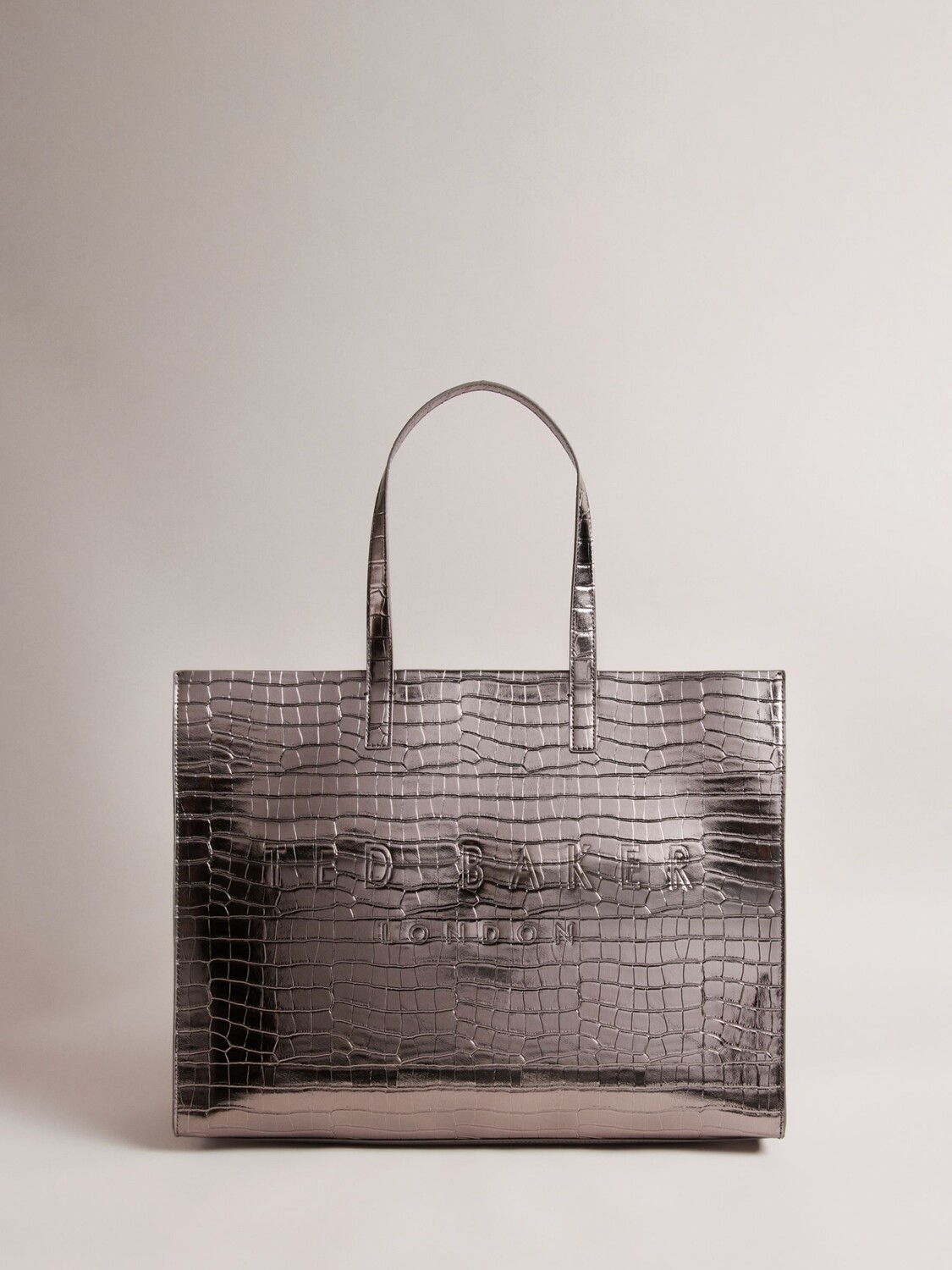 

Большая сумка-шоппер Ted Baker Allicon Croc, цвет Gunmetal