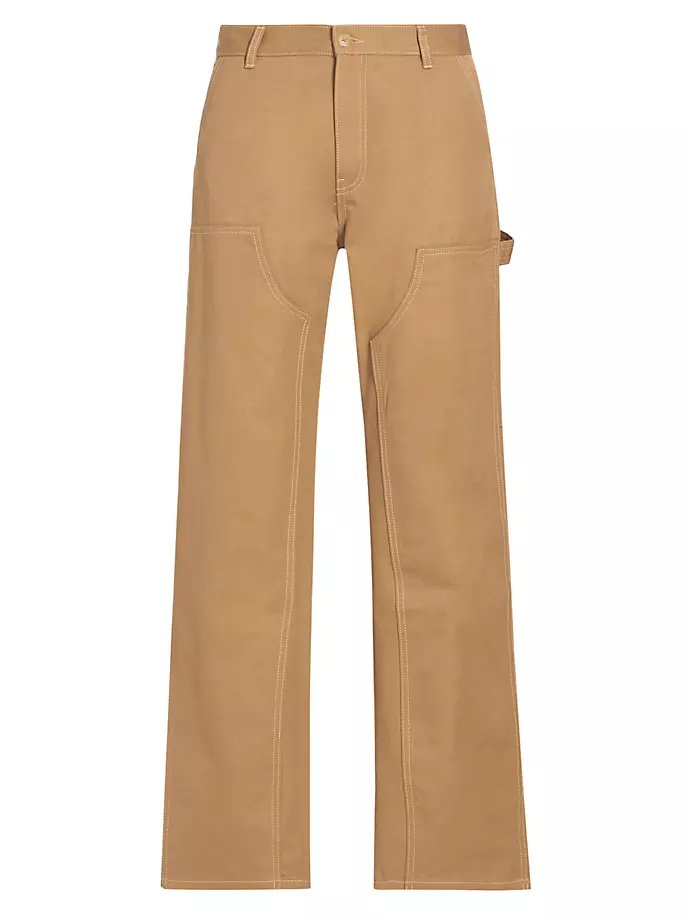 

Хлопковые брюки плотника Filippa K, цвет dark khaki