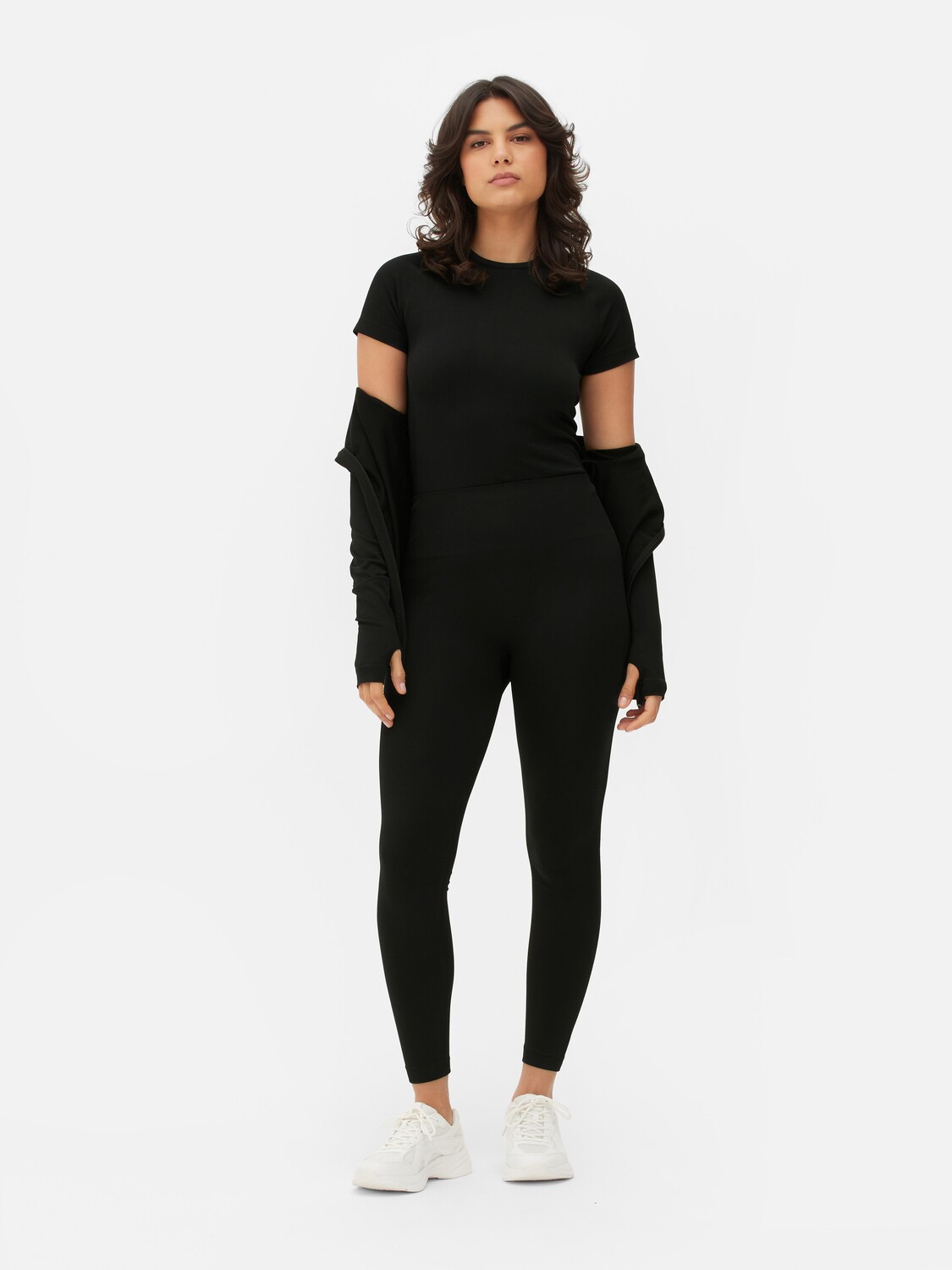 

Длинные спортивные колготки Primark, черный