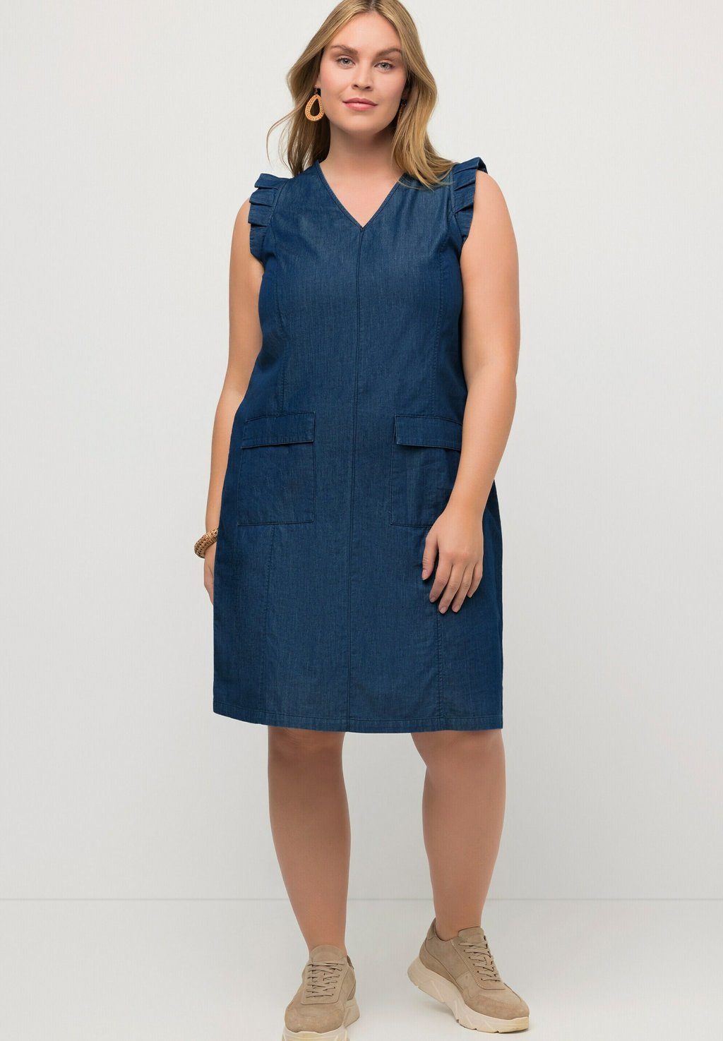 Платье джинсовое Ulla Popken, темно-синий