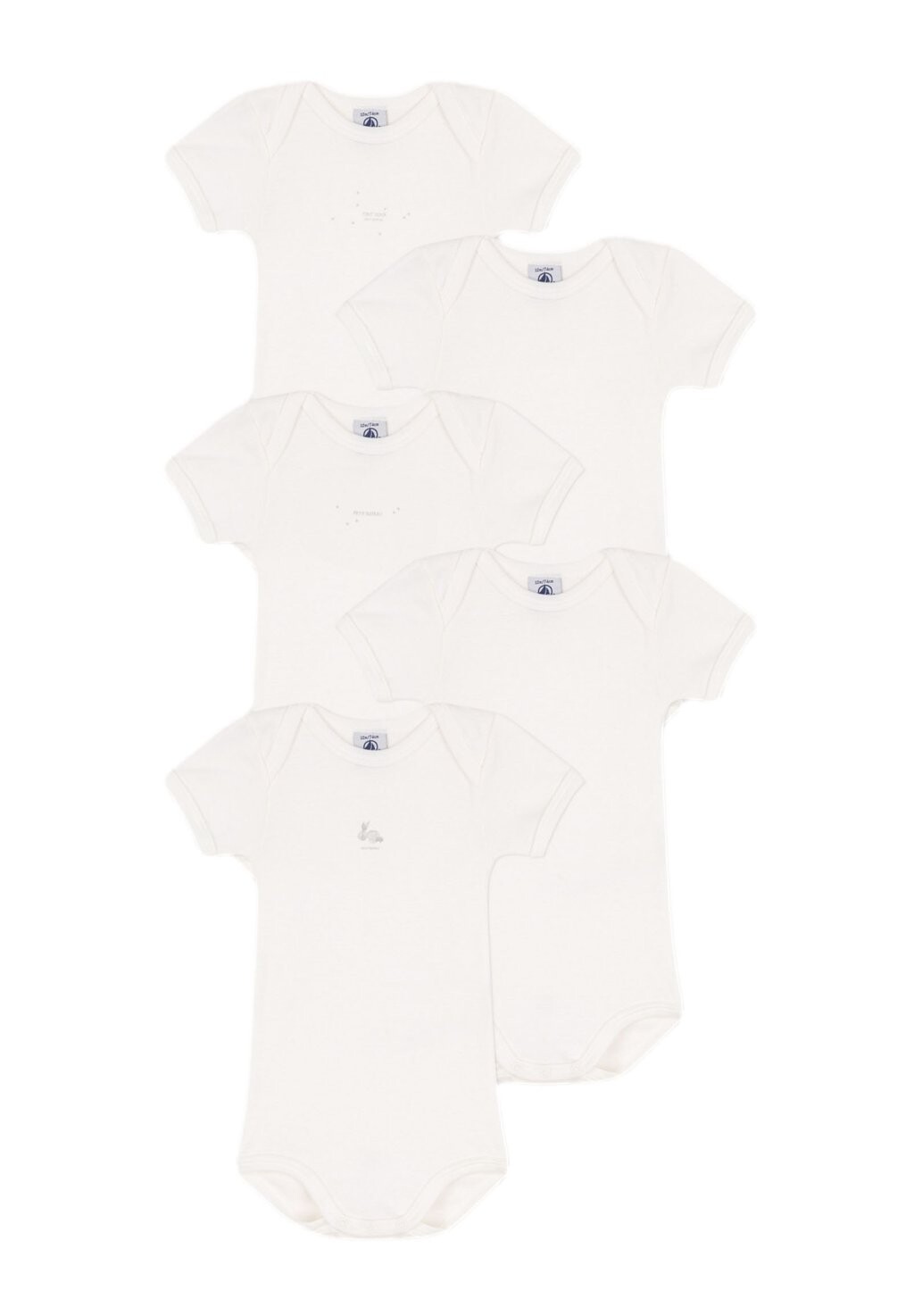 

Боди LOT DE 5 MANCHES COURTES Petit Bateau, цвет multicolor white