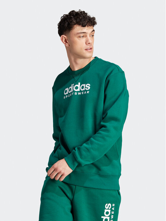 Толстовка свободного кроя Adidas, зеленый толстовка свободного кроя adidas зеленый
