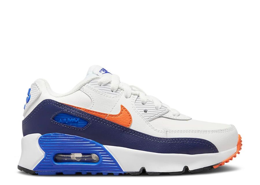 

Кроссовки Nike Air Max 90 Leather PS, цвет White Midnight Navy