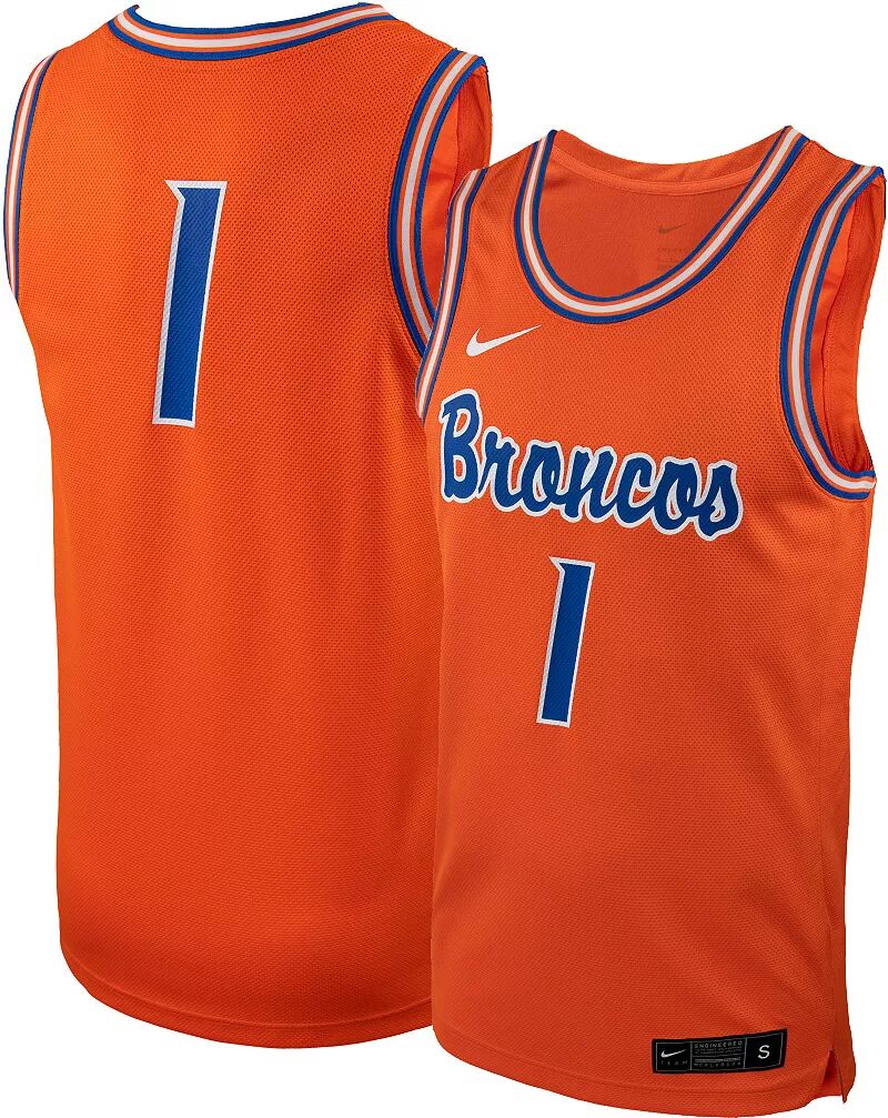Мужская баскетбольная майка Nike Boise State Broncos #1 оранжевого цвета