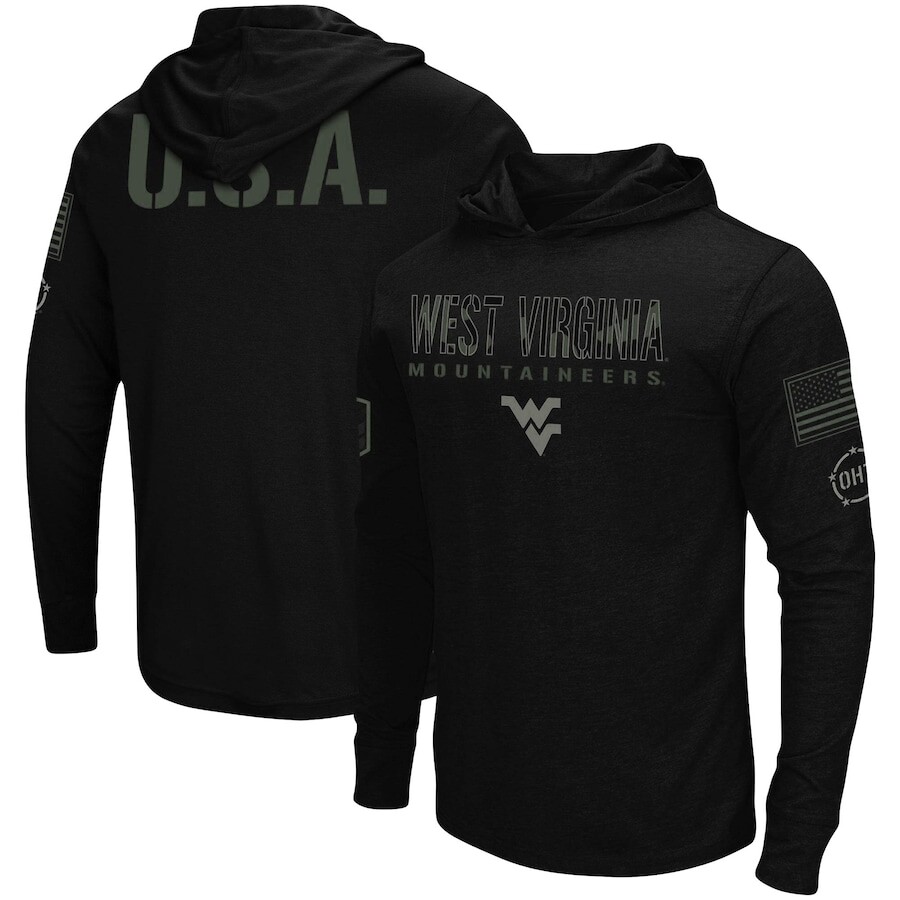 

Футболка с длинным рукавом Colosseum West Virginia Mountaineers, черный