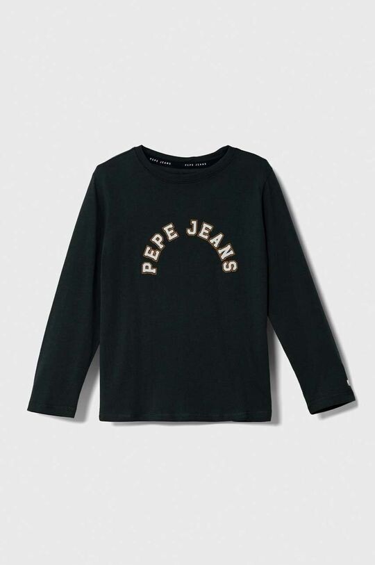 

Детские хлопковые лонгсливы Pepe Jeans, зеленый
