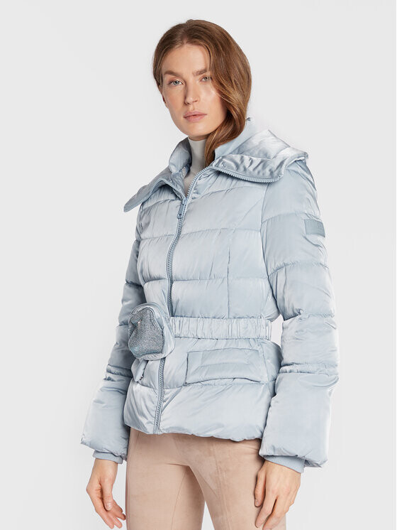 

Пуховик стандартного кроя Guess, синий