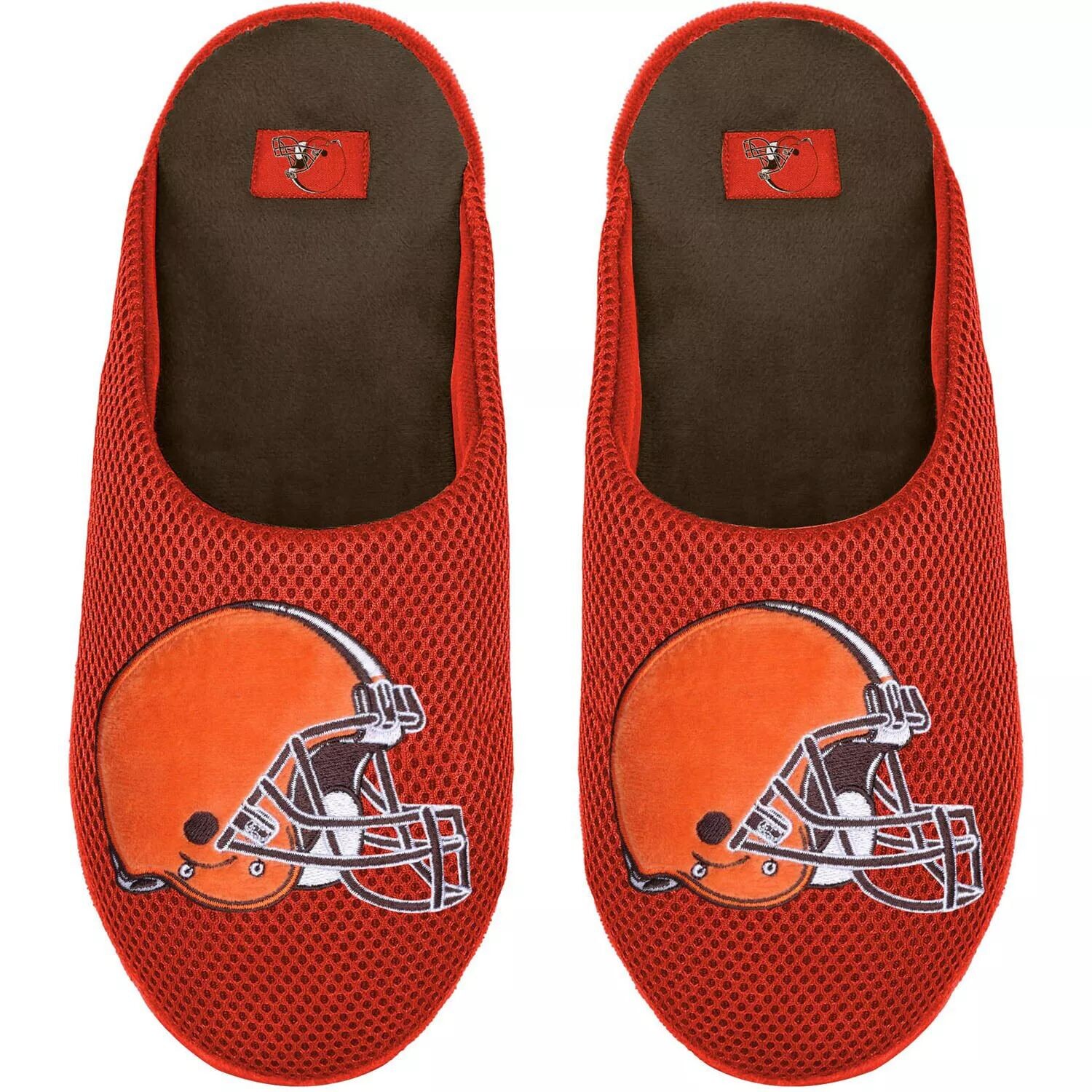 

Молодежные слиперы с цветными блоками и большим логотипом FOCO Cleveland Browns Unbranded