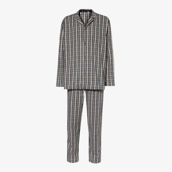 Хлопковая пижама свободного кроя в полоску Hanro, цвет essential stripe