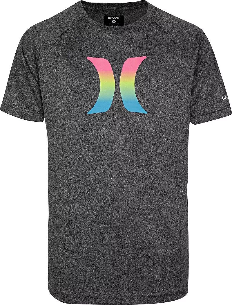 

Футболка Hurley для мальчиков с эффектом омбре Icon UPF, черный