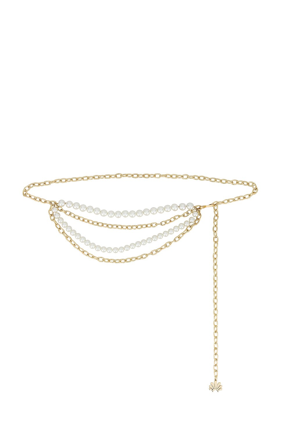 

Ремень Lele Sadoughi Lela Pearl & Chain, золотой