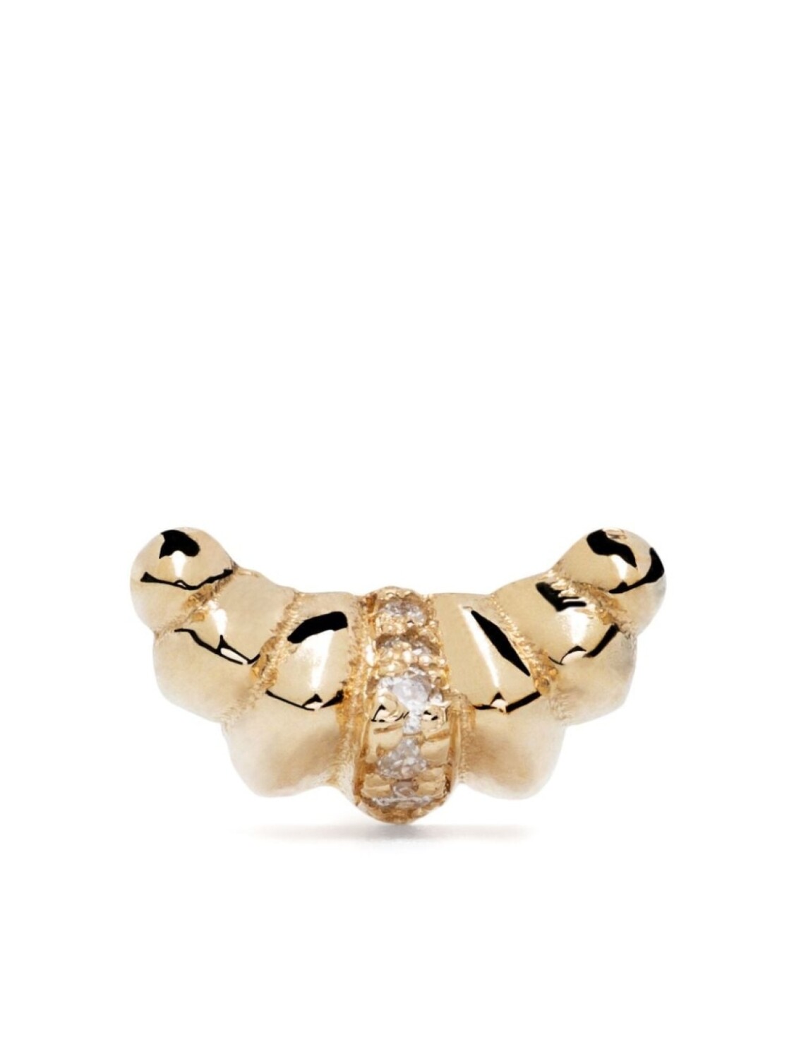 

Серьга Croissant из желтого золота с бриллиантами Lizzie Mandler Fine Jewelry, золотой