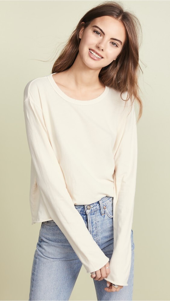 

Футболка THE GREAT. The Long Sleeve Crop
