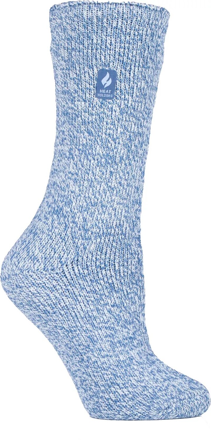 

Женские носки Heat Holders Primrose Twist Crew, кремовый/синий