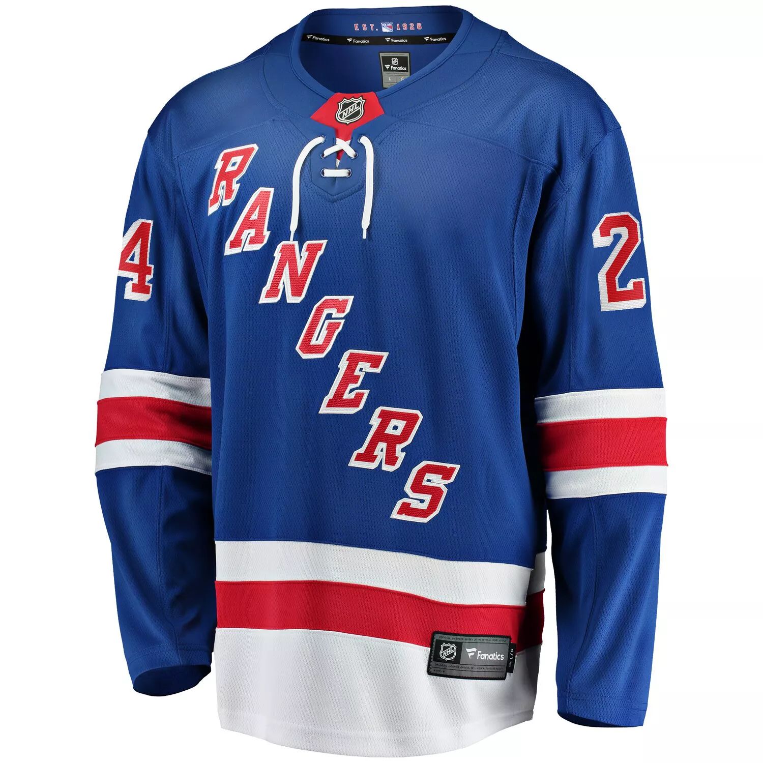 

Мужская синяя футболка с логотипом Kaapo Kakko New York Rangers Home Premier Breakaway Player Fanatics, Синий