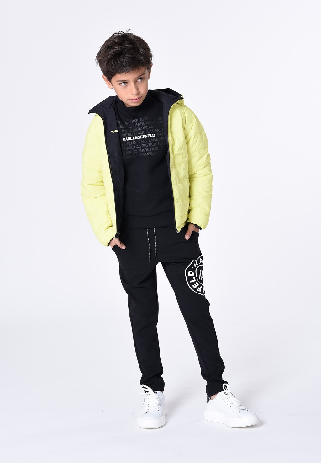 

Зимняя куртка REVERSIBLE PUFFER Karl Lagerfeld, цвет jaune noir