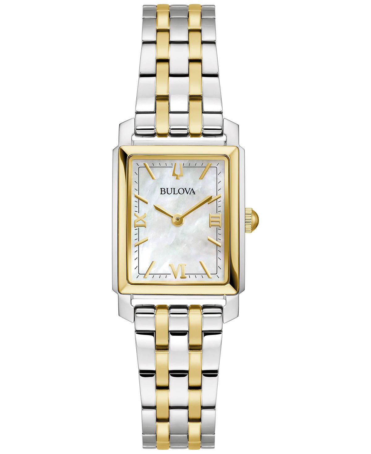 цена Женские классические двухцветные часы Sutton с браслетом из нержавеющей стали, 21 мм Bulova