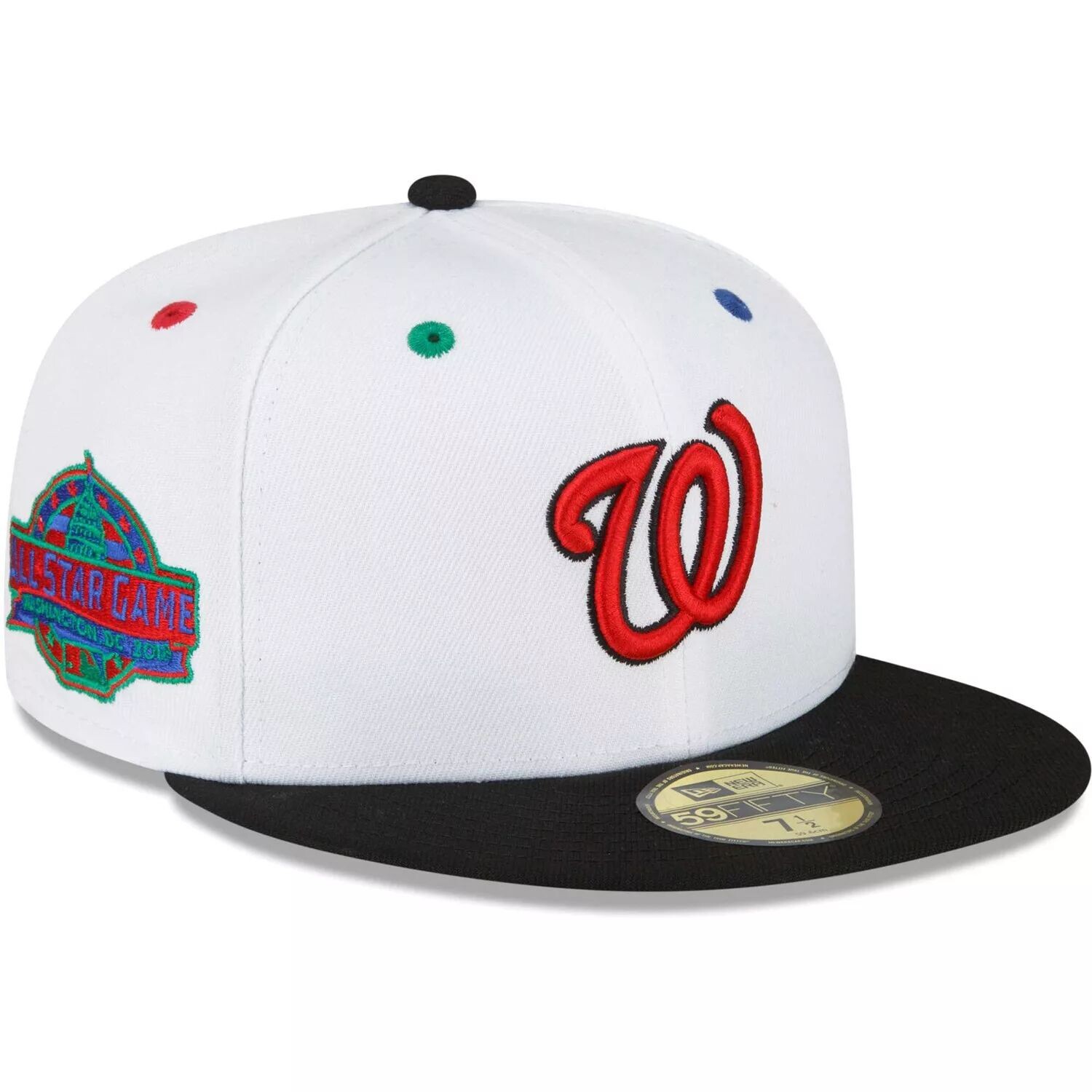 

Мужская шляпа New Era белого/черного цвета Washington Nationals 2018 MLB All-Star Primary Eye 59FIFTY.