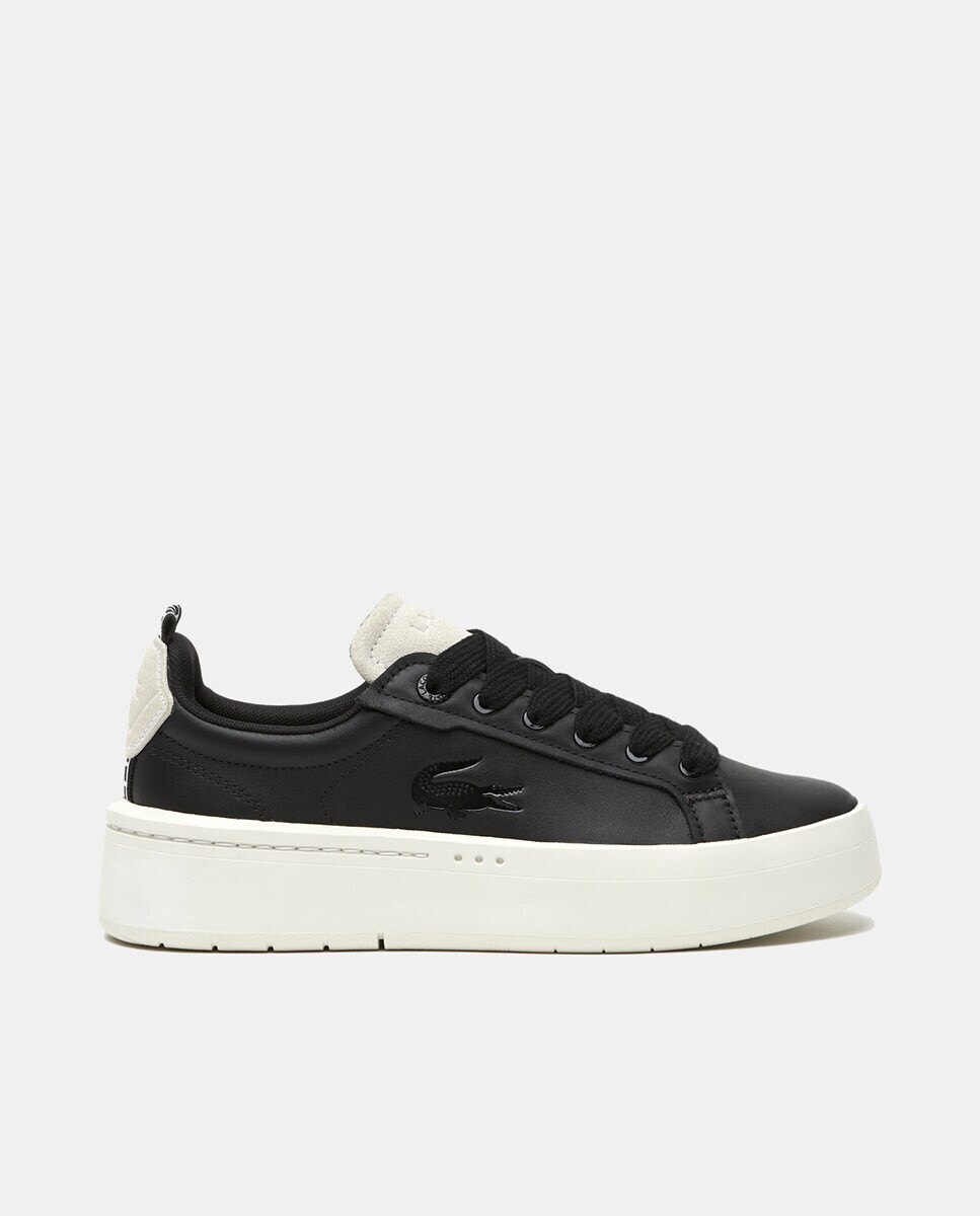 

Женские кожаные кроссовки Carnaby на платформе Lacoste, черный