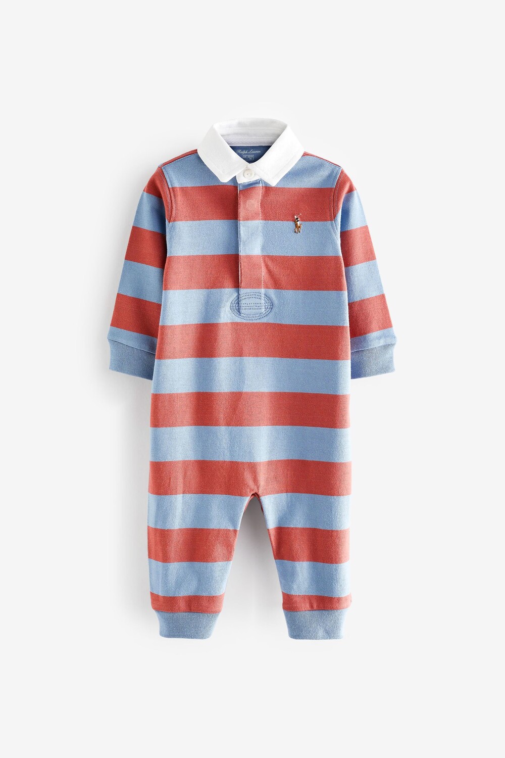 

Синие детские комбинезоны в стиле регби с воротником-поло Polo Ralph Lauren, синий