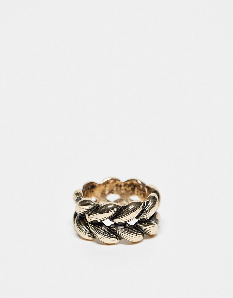 

Винтажное золотое витое кольцо ASOS DESIGN