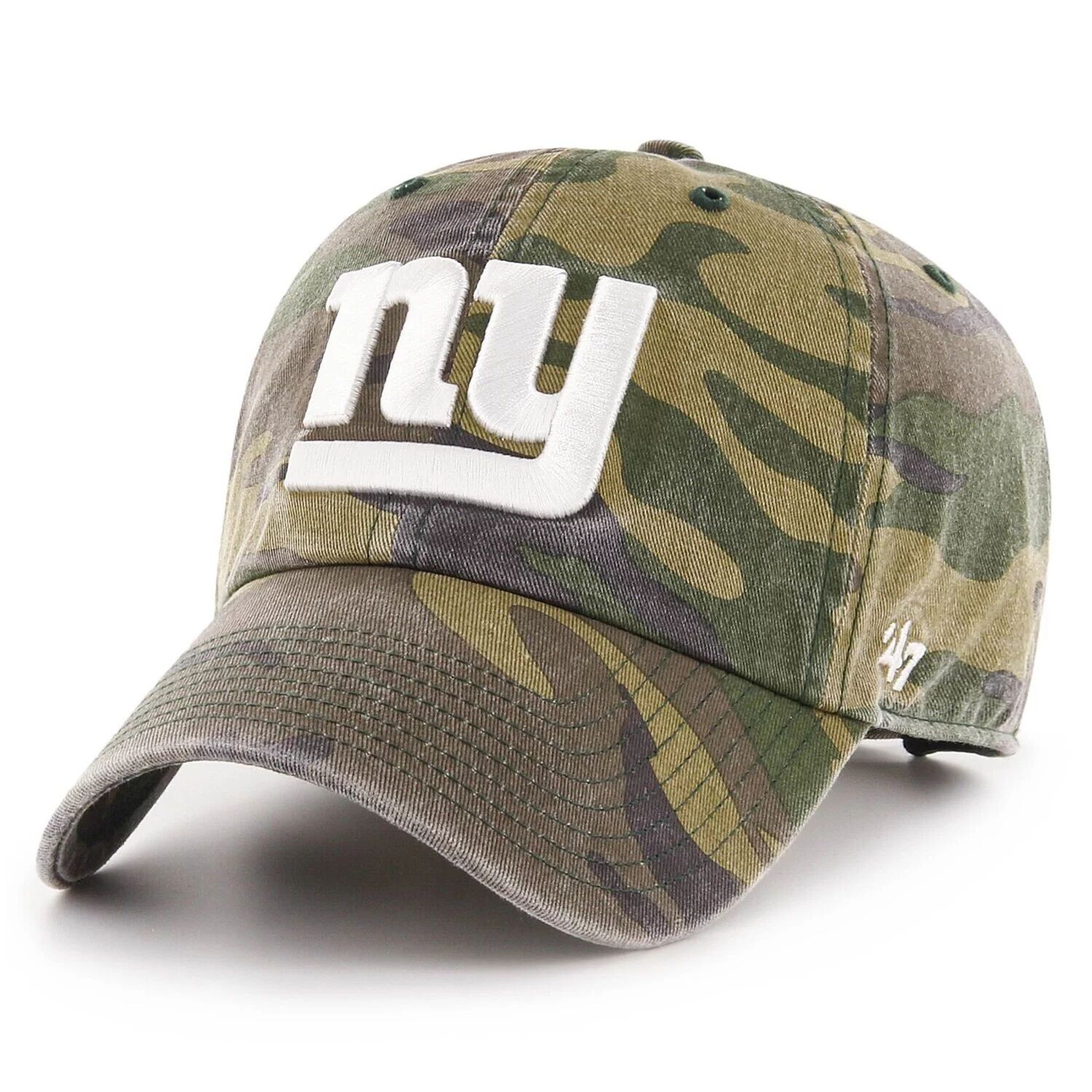 

Мужская регулируемая кепка с камуфляжным принтом '47 New York Giants Woodland Logo Clean Up