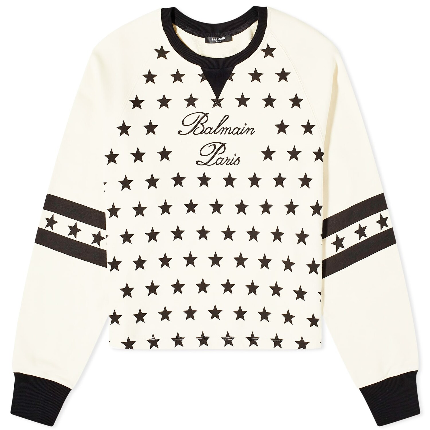 

Толстовка Balmain Signature Stars Bulky, бежевый
