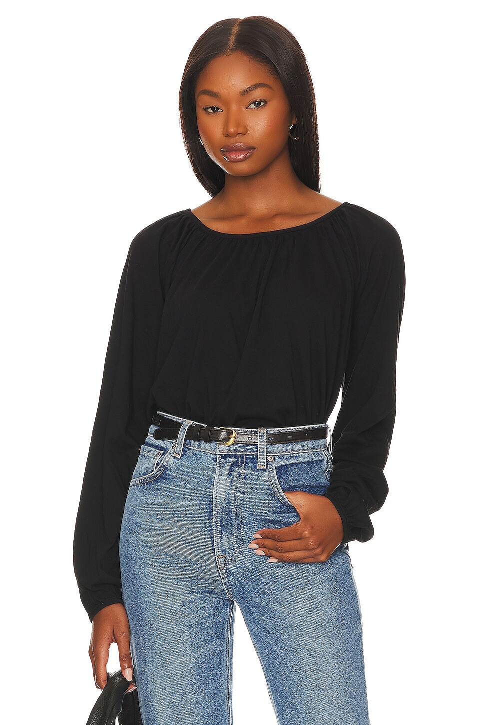 

Топ Bobi Cropped Elasticated, черный