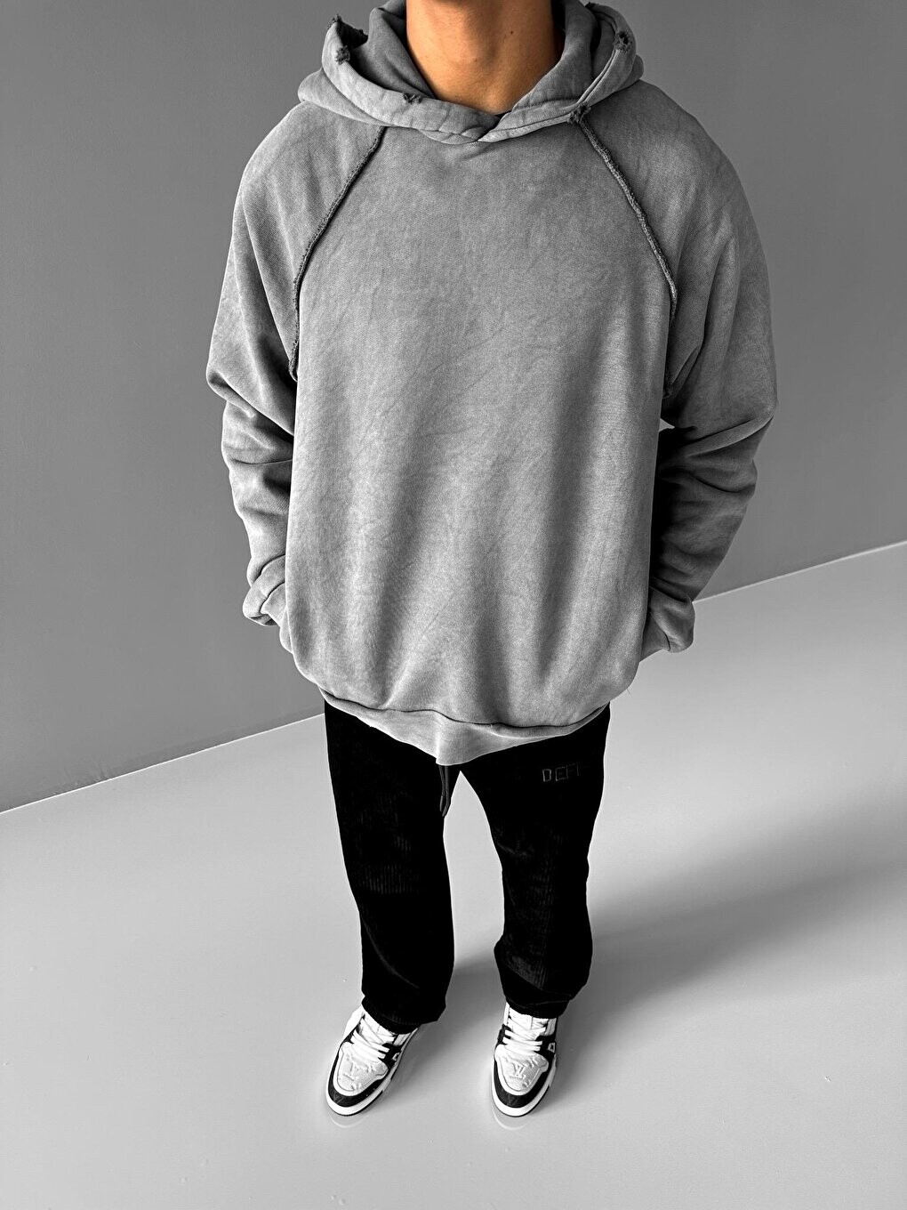 

Толстовка с капюшоном Oversize Серая ablukaonline, Серый