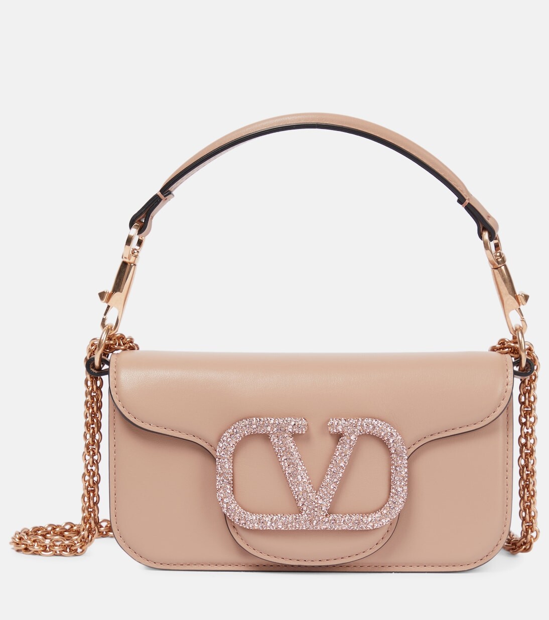 

Маленькая кожаная сумка через плечо locò Valentino Garavani, розовый