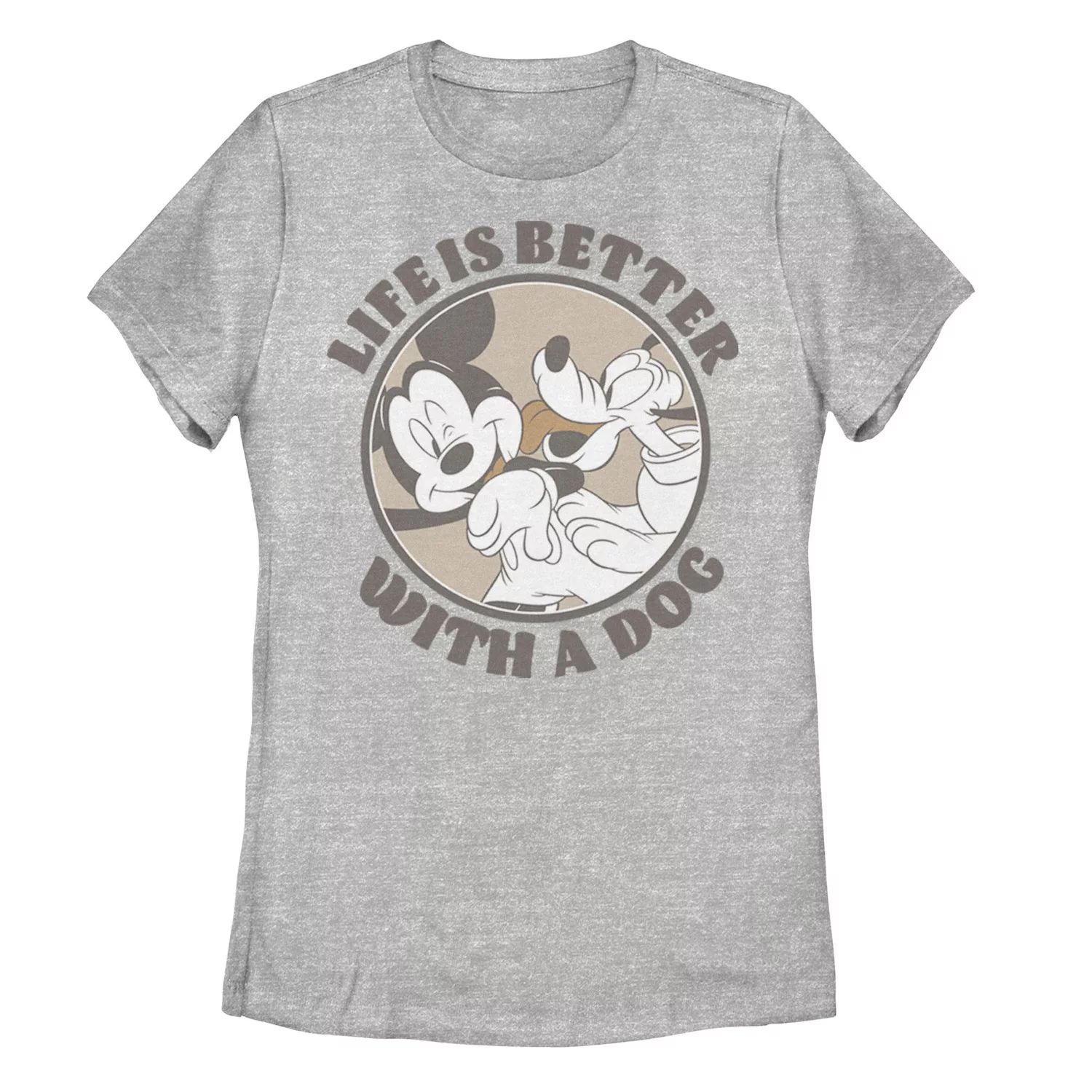 Футболка с рисунком «Микки и его друзья» для юниоров Disney «Жизнь лучше с собакой» Licensed Character printio футболка для собак с собакой жизнь лучше
