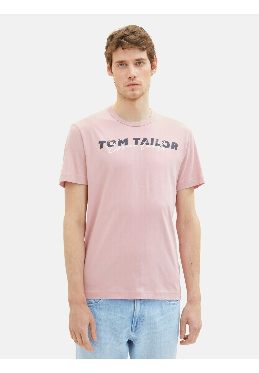 

Футболка с принтом PRINTED TOM TAILOR, цвет morning pink