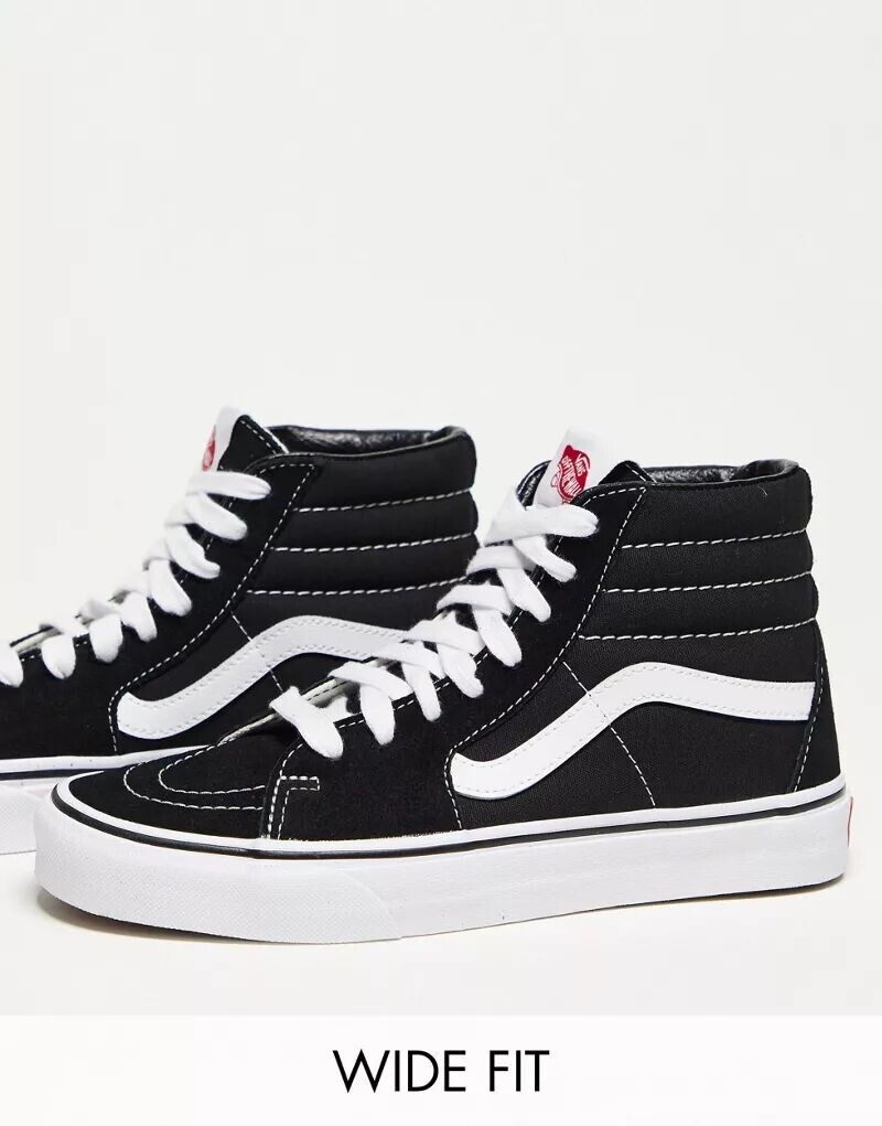 

Черные широкие кроссовки Vans SK8-Hi