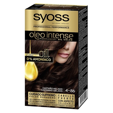 Перманентная краска для волос Oleo Intense 4-86 Ледяной Коричневый 50 мл, Syoss