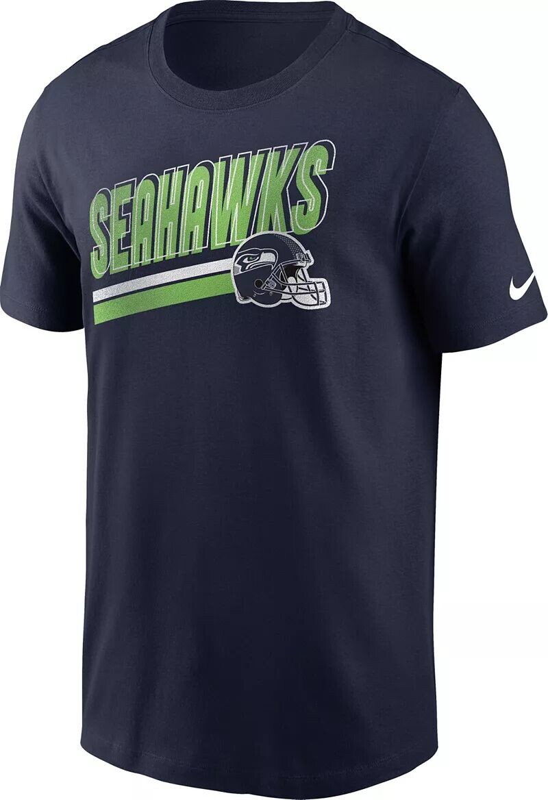 

Мужская темно-синяя футболка Nike Seattle Seahawks Blitz Helmet