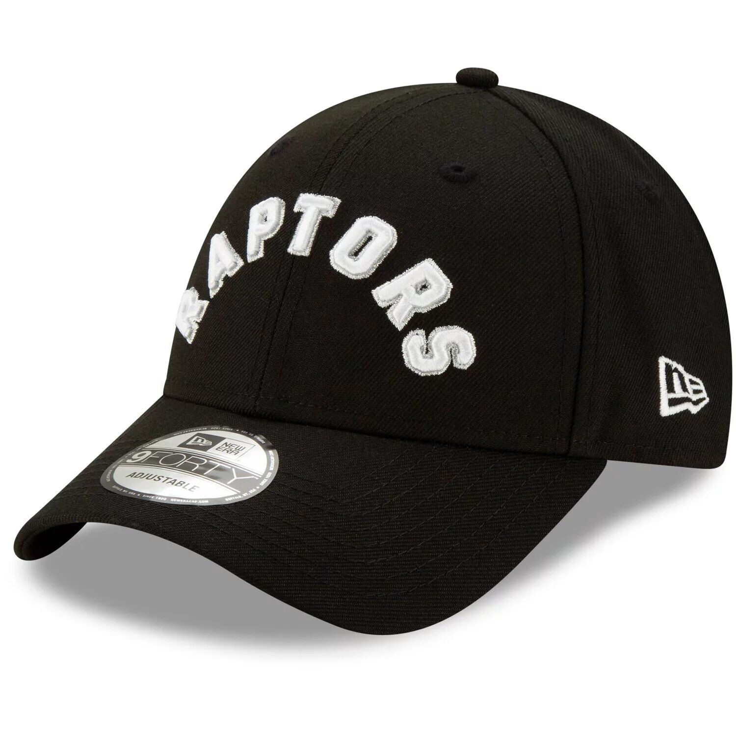 

Мужская регулируемая кепка New Era Toronto Raptors Statement Edition цвета 9FORTY черного цвета