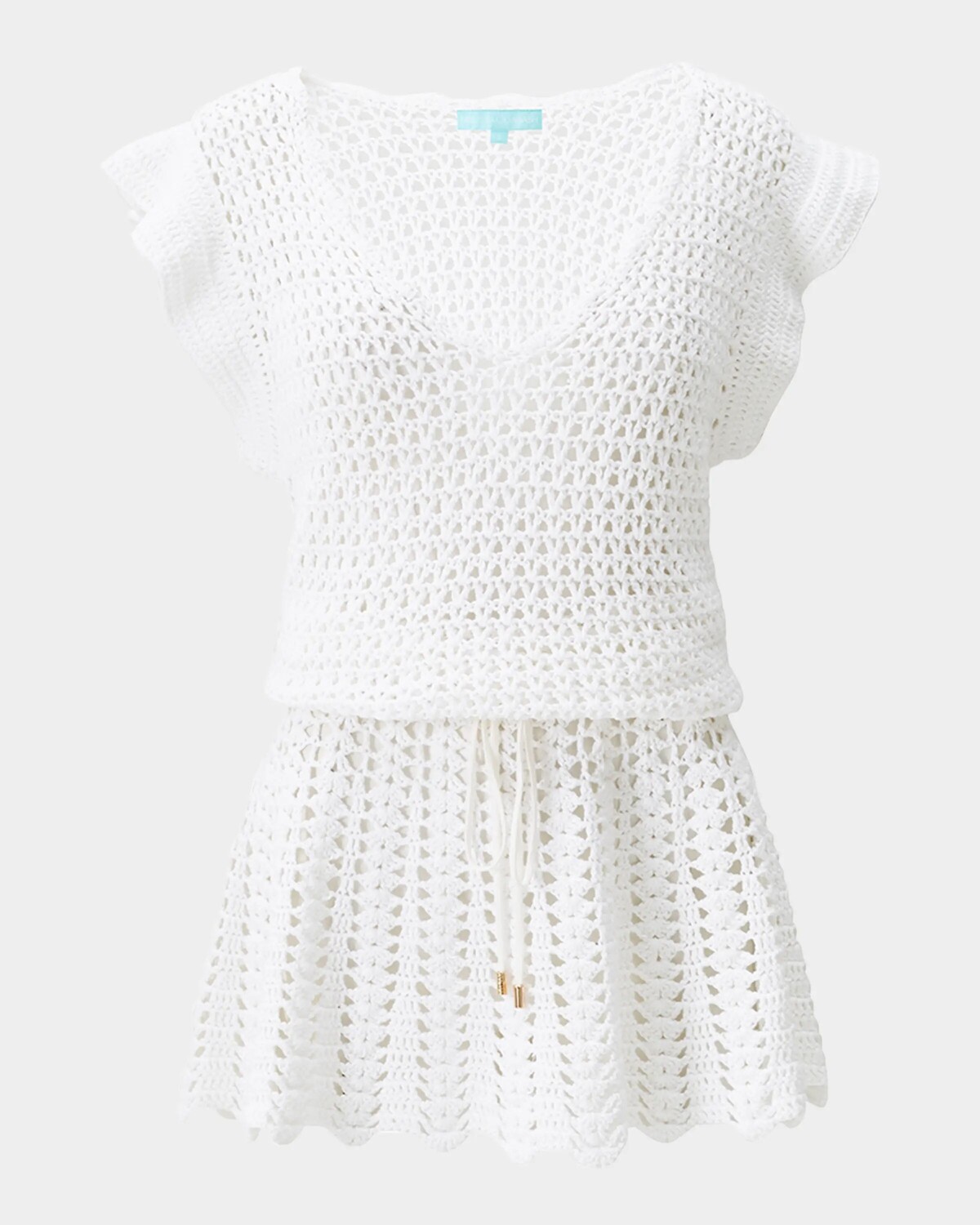

Мини-платье Annalize крючком Melissa Odabash, цвет White Knit