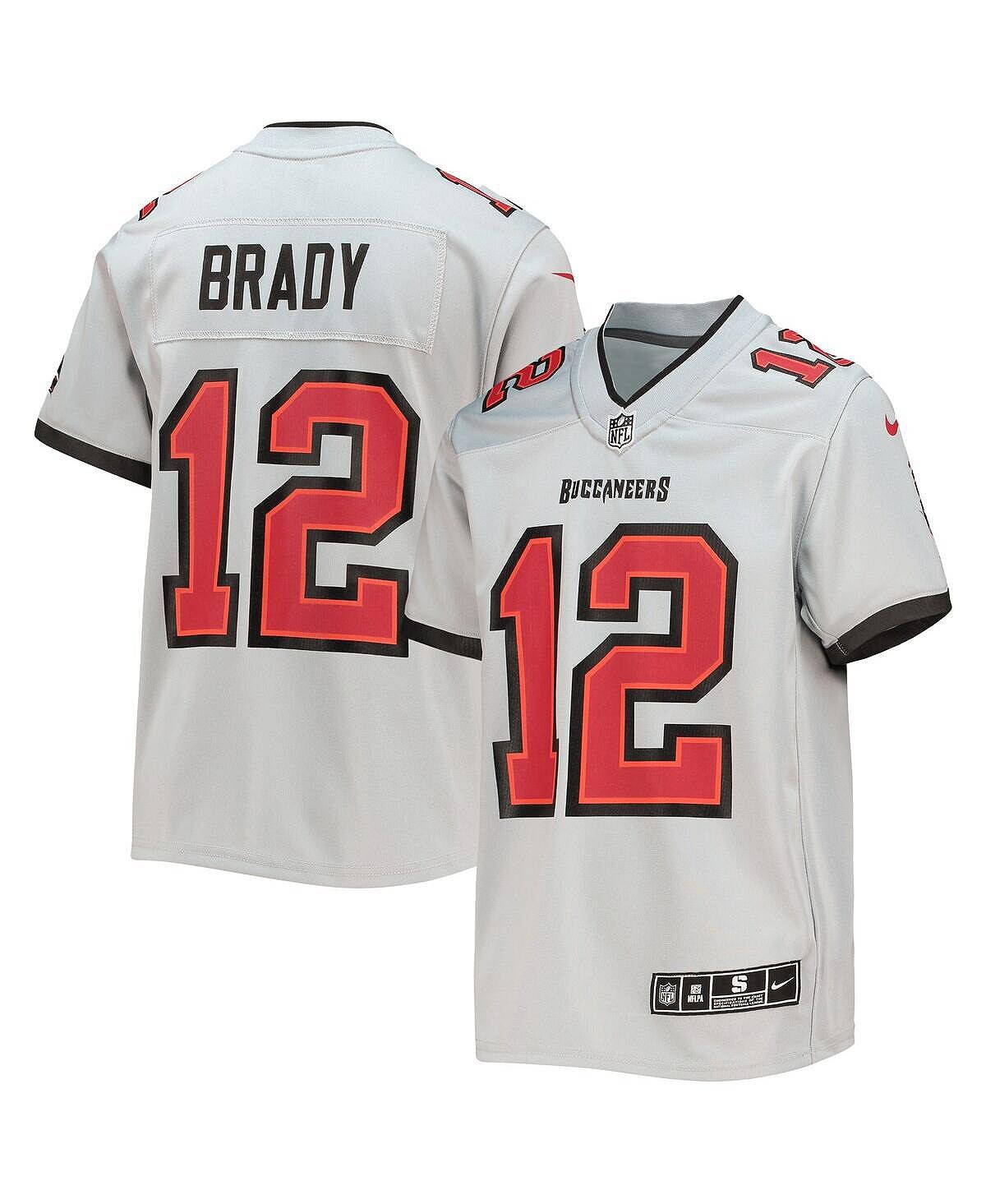 

Джерси Big Boys Tom Brady Grey Tampa Bay Buccaneers Inverted Team Game Nike