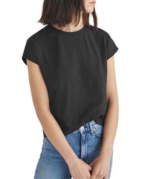 

Футболка Slub со складками на спине rag & bone, цвет Black