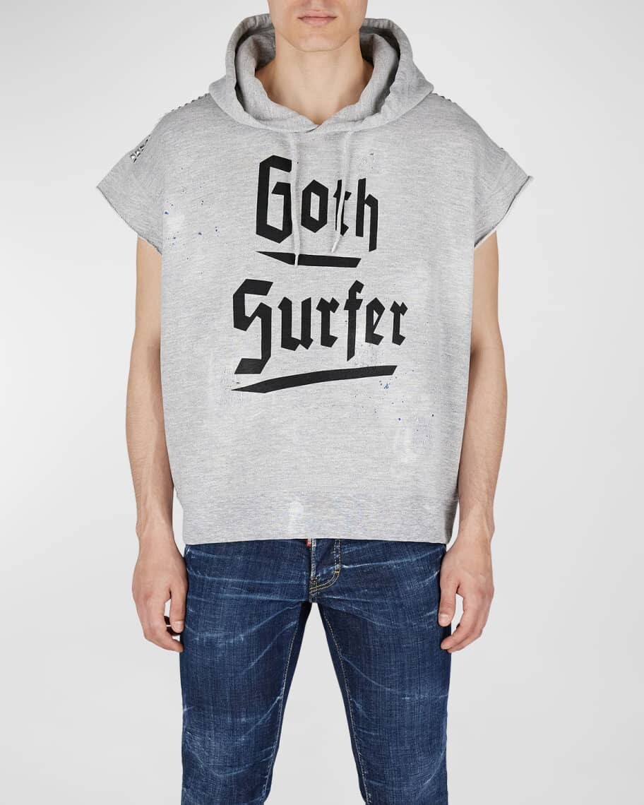 

Мужская толстовка с капюшоном Goth Surfer с заклепками Dsquared2