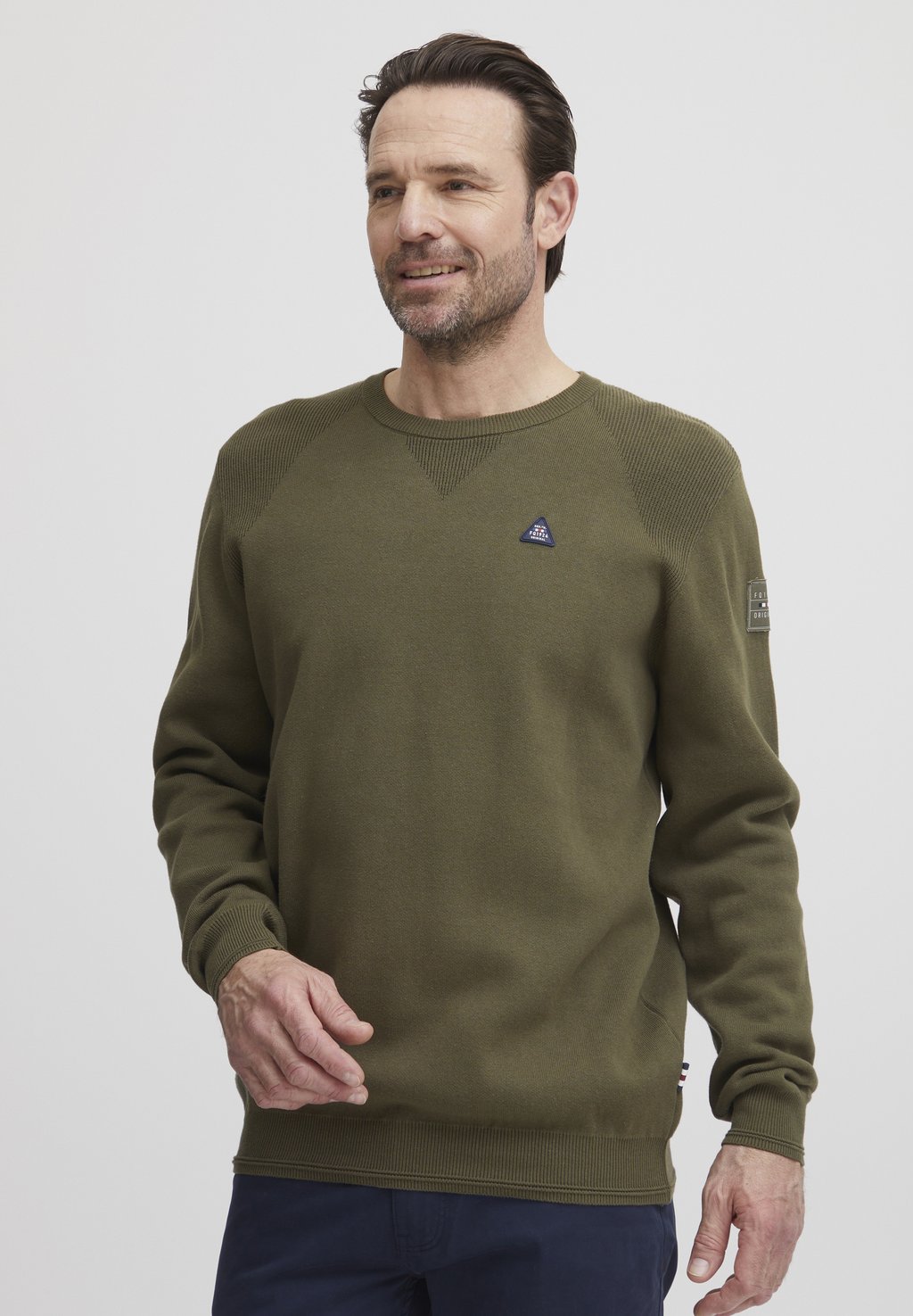 Вязаный свитер FQ1924, ель зеленая