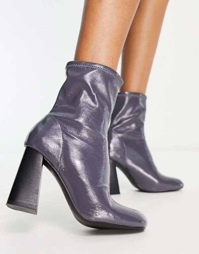 

Серые эластичные ботинки Topshop