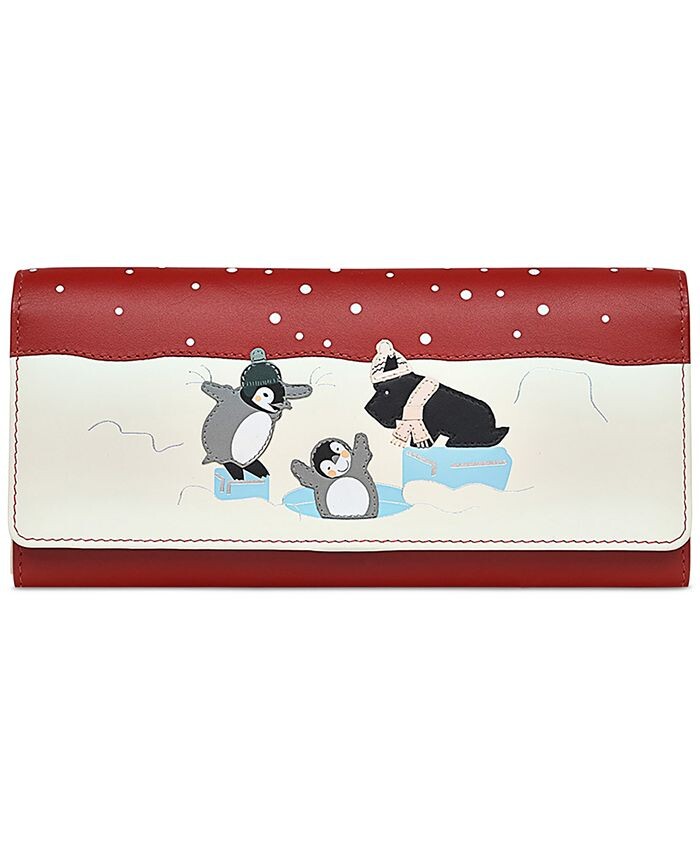 

Большой кожаный кошелек с клапаном Hole Lotta Fun Radley London, красный